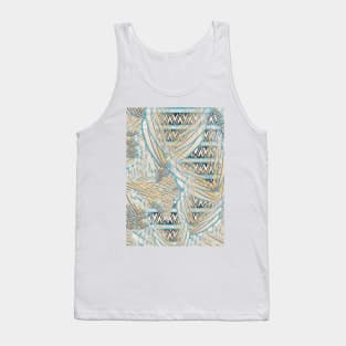 The Afterlife - Ancient Egyptian - Ma'at Wings - Black and White Triangles Tank Top